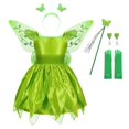 thumbnail image 1 of Disney TinkerBell Hada Elfos Disfraz para niñas Princesa Cosplay Tinker Bell Vestido con alas Niños Fancy Birthday Party Gowns7-8T (Tag 140) Gao Jinjia LED, 1 of 2