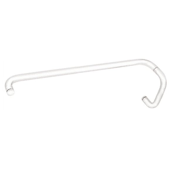 CRL BMNW6X24W White 6" Pull Handle and 24" Towel Bar BM Series Combination Without Metal Washers