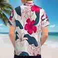 thumbnail image 6 of High Quality Hawaiian Shirts for Men Short Sleeve Aloha Beach Shirt Floral Summer Casual Button Down Shirts Blouses RKW265, 6 of 7