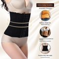 thumbnail image 3 of Faja para cintura para mujer, banda para el vientre, malla de seis botonadura, corsé corporal transpirable, sello de cintura ajustable, Clip para cinturón, 3 of 5