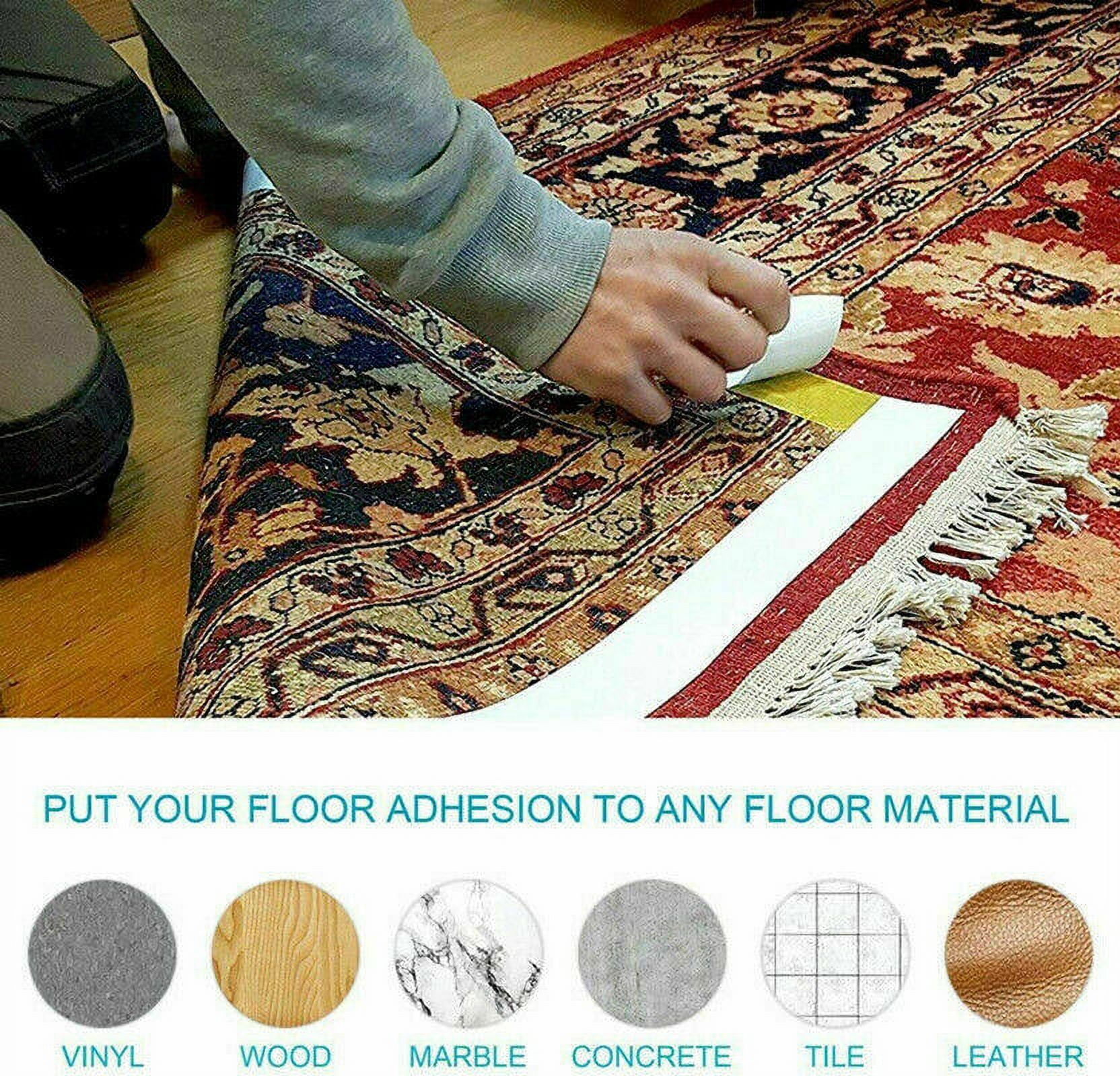 PARTYKINDOM Double Sided Carpet Tape, Heavy Duty Strong Adhensive Rug Underlayment Perfect Holding Gripper for Indoor Outdoor Area Mat/Hardwood Floors/Wall Hanging