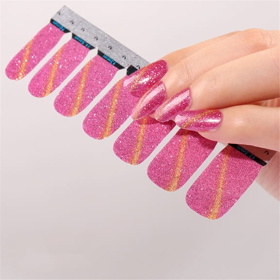 Nail Stickers Color Nail Polish Strips Wraps DIY Decals Full Cover Beauty Nail Accessories for