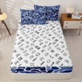 thumbnail image 4 of Homewish Camouflage Game Pad Zipper Queen Comforter Set with Fitted Sheet and 2 Pillowcases,Modern Esports Gamepad Zipper Bedding Set,Navy Blue,Gamepad Reversible,4pcs, 4 of 8