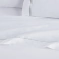 thumbnail image 7 of Aston & Arden Sateen 4-Piece Sheet Set (Queen Bed Size), Luxury 600 Thread Count, Silky Sateen Cotton, Pristine White with Fine Baratta Embroidered 3-Stripe Hem, Stone Grey, 7 of 7