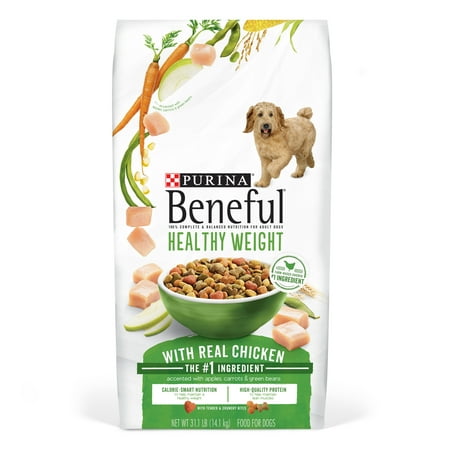 Purina Beneful Healthy Weight With Real Chicken Adult Dry Dog Food - 31.1 lb. (Best Dog Food For Pitbulls To Gain Weight)