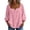 Pink, variant on 3/4 Sleeve Linen Shirts for Women Square Neck Button up Shirt Lightweight Casual Loose Summer Peasant Blouses