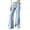 Light Blue, variant on Linen Blend Flare Dress Pants for Women High Waist Double Button Loose Bootcut Pants Business Casual Pants with Pockets for Daily office White