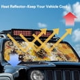 thumbnail image 5 of FUIALDOLG Car Front Window Sun Shield Sunflower Bee Foldable Front Window Sun Shade Windshield Rays Sunshade Visor Protector for Off-road Vehicle SUV Accessories 52.95" L x 16.14" W, 5 of 7
