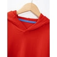 thumbnail image 5 of YONGHS Kids Girls Casual Hoodie Long Sleeve Lightweight Hooded Sweatshirt Pullover Tops Red 3-4, 5 of 7