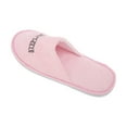 thumbnail image 5 of Unique Bargains 1 Pair Disposable Slippers Foldable English Print Hotel Slippers for Women Pink, 5 of 5