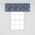 thumbnail image 2 of Ambesonne Navy Window Valance, Tangled Ocean Marine Theme, 42" x 18", Navy Blue and White, 2 of 3