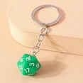 thumbnail image 5 of Mosey 20-sided Dice Keychain Stainless Steel Dice Keychain 20 Number Curved Polished Chain Geometric Diy Pendant, 5 of 7