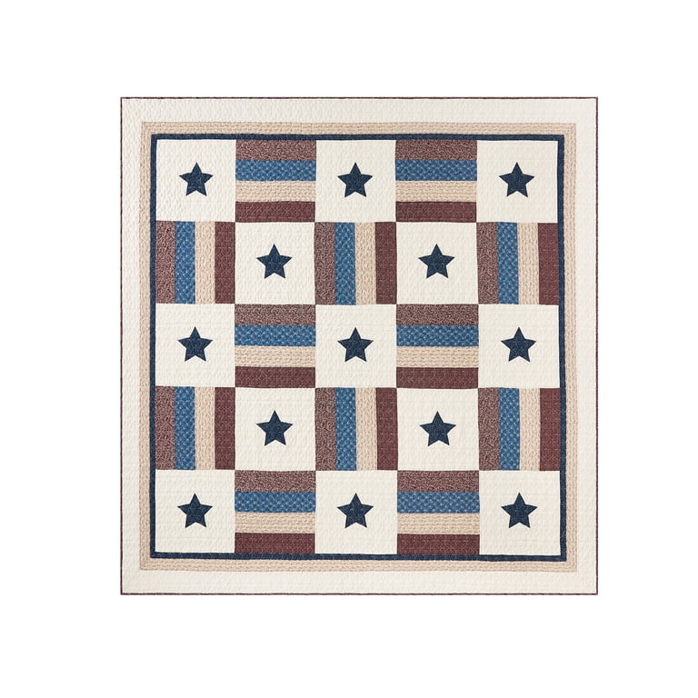 Country Holiday Americana Stars 100% Cotton Quilt Set, Queen photo 6