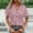 Dark Pink, variant on MORTTIC Women's V-Neck Button Shirt, Short Sleeve Solid Color Blouse, Loose Fit Casual Top, S