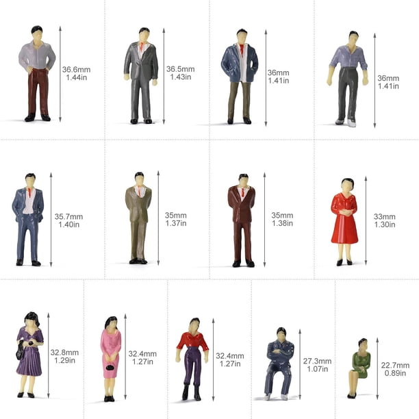 10 Mini Figurines Personnages 1:50 – Personnes Peintes Assises & Debout Pour Maquettes Train, Diorama & Scènes Miniatures Accessoires Maquettes 1:50 10 Mini Figurines Personnages 1:50 – Personnes Peintes Assises & Debout Pour Maquettes Train, Diorama & Scènes Miniatures Accessoires Maquettes 1:50