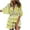 Yellow, variant on Herrnalise Women’s Dresses Summer 2024 SexyHalf Sleeve Printed V-NeckHemRuffle Irregular Dresses S-2XL
