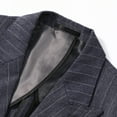 thumbnail image 6 of Cloudstyle Big&Tall Men's Striped Peak Lapel Slim Fit Single Breasted Two-Button Business Casual Blazer - Half-Lined Double Vented Wrinkle Resistant,XS-3XL, 6 of 10