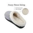 thumbnail image 2 of Wishcotton Women's Cozy Memory Foam Slippers Fuzzy Wool-Like Plush Fleece Lined House Shoes w/Indoor, Outdoor Nonslip Rubber Sole, Size 11-12 US Women,Light Grey, 2 of 5