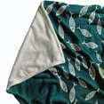 thumbnail image 2 of Simply Daisy Escuela Fleece Throw Blanket, Ocean Teal, Small Throw, 2 of 3