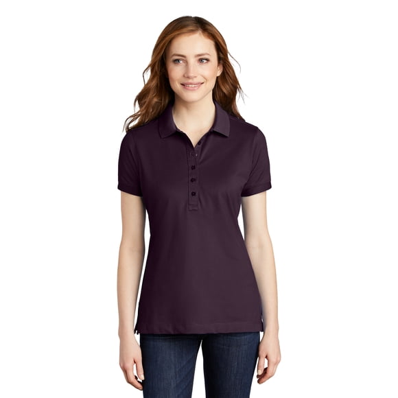 Polo de piqué elástico para mujer Port Authority®. L555 Morado Berenjena 3XL Autoridad Portuaria L555