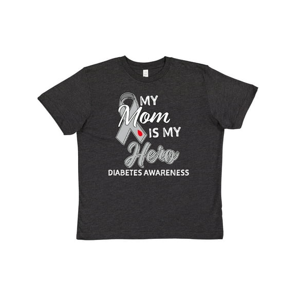Inktastic My Mom is My Hero- Diabetes Awareness Youth T-Shirt