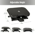 thumbnail image 4 of Mind Reader Foot Rest, Ergonomic, Height Adjustable, Plastic, 17"L x 13"W x 6.25"H, Black, 4 of 13