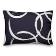 thumbnail image 2 of Creative Products Navy and White Circles 14x20 Indoor / Outdoor Pillow, 2 of 3