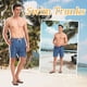 thumbnail image 2 of Trajes de baño para hombre Scotamalone, shorts de natación de secado rápido de 7 pulgadas con forro de malla, azul marino y blanco, 2 of 6
