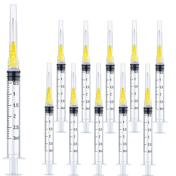 Utensilios de laboratorio Sirulken Luer Lock, 3 ml, 20 g, 25 mm, paquete de 50