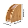 thumbnail image 3 of Coffee Filter Holder Fan Shape Coffee Paper Storage Rack Coffee Filter Paper Container Wooden Stand Organizer, 3 of 8