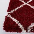 thumbnail image 3 of SAFAVIEH Hudson Shag Jackson Trellis Area Rug, Red/Ivory, 7' x 7' Square, 3 of 8