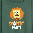 thumbnail image 3 of SpongeBob SquarePants - Scaredy Pants - Women's Lightweight French Terry Long Sleeve Shirt, 3 of 6