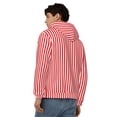 thumbnail image 4 of Naloa Red And White Stripes Men’s Hoodies, Zip up Hoodie, Sweatshirts,Hoodies for Men Sizes S-3XL-3X-Large, 4 of 5