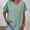 X-Green557, variant on YMNXA Women's T Shirt Short Sleeve V Neck Solid Color Comfortable Breathable Loose Fit Tee Top For Casual Daily Wear,Army Green,L