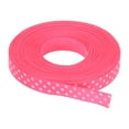thumbnail image 1 of Uxcell Grosgrain Ribbons with White Dots Ribbon Bow Decoration Crafts Gift Wrapping Wedding Bright Pink 10 Yards 3/8 Inch, 1 of 7