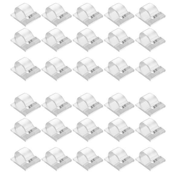 Hooks for Outdoor String Lights Clips 30 Pack Clips Clear Light Hook with 30 Waterproof Adhesive Backing