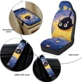 thumbnail image 6 of Xixirimido Car Seat Covers Front Seats Leather Universal Fit for Cars, Vans, Trucks, SUV, Set of 5 Car Seat Protector with Seatbelt Covers & Center Console Cover, Cute Cat Stars Starry, 6 of 8