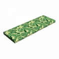 thumbnail image 1 of Jungle Bench Pad, Botanical Foliage Pattern Inspired by Greenery of Brazilian Rainforests, HR Foam Cushion with Decorative Fabric Cover, 45" x 15" x 2", Eggshell and Green, by Ambesonne, 1 of 3