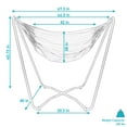 thumbnail image 3 of Sunnydaze Cotton Hammock Hanging Chair with Stand - Sunset, 3 of 7