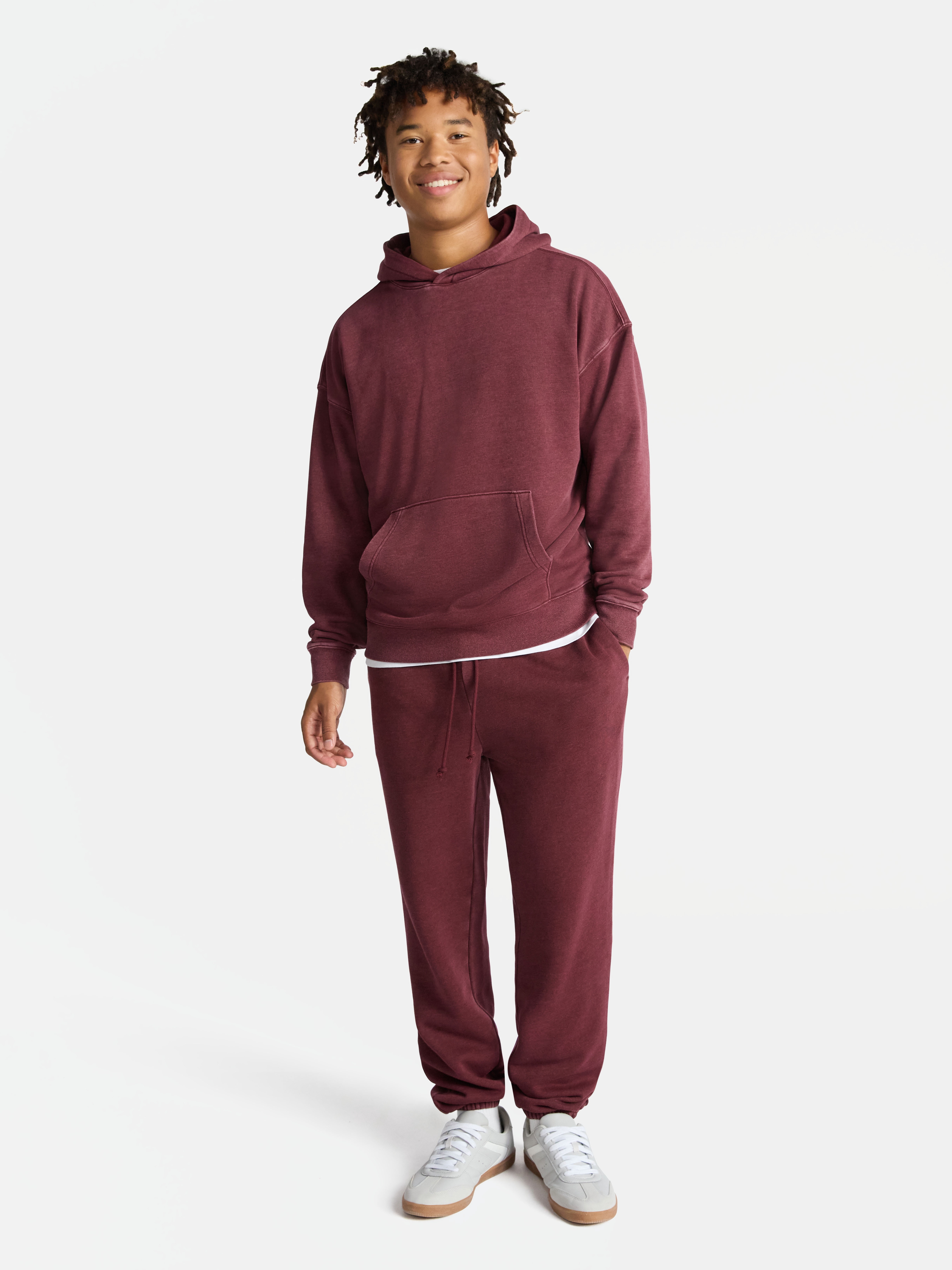 No Boundaries Oversized Hoodie with Long Sleeves, Men's & Big Men's