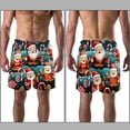 thumbnail image 3 of luoweisi Men's Beach Shorts Quick Dry Swim Trunks with Mesh Lining Christmas Candy XL, 3 of 5