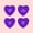 PURPLE, variant on Set of 4 Valentines Day Vinyl Wall Art Decal - Assorted Heart Candies - 10" x 11" Each - Valentine’s Home Living Room Bedroom Fun Indoor Outdoor Apartment Coffee Shop Decor (10" x 11" Each, Black)