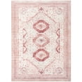 thumbnail image 6 of Jamfeel Rugs for Living Room Vintage Print Non-slip Low Pile Area Rug Ultra-Thin Soft Washble Carpets 5' X 8' Pink, 6 of 7