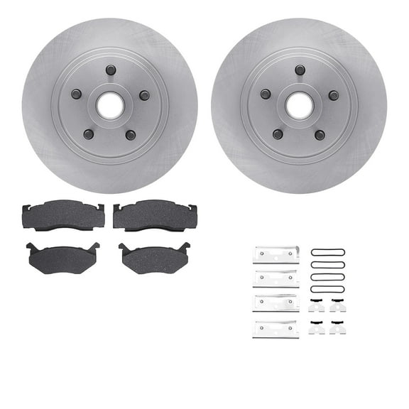 Dynamic Friction Company Front Brake Rotors with 5000 Advanced Brake Pads includes Hardware 6512-40085