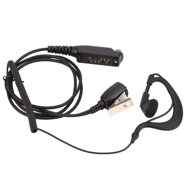 Auriculares en forma de G con micrófono PTT, auricular Walkie Talkie manos libres reforzado Plug and Play con micrófono PTT para Sepura STP8000