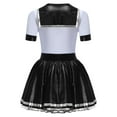 thumbnail image 4 of Aislor Girls Japanese Anime Navy Sailor Cosplay Party Dress Halloween Dance Performance Black 8, 4 of 7