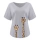 thumbnail image 4 of Elegante mujer con cuello en V estampado camiseta blusa Tops sudadera OAVQHLG3B Store  lin121212, 4 of 4