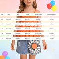 thumbnail image 4 of EnJoCho Kid Girls Clothes Outfits Bowknot T-Shirt + 2 In 1 Denim Short Skort Summer Clothing Set, Girls Shirt and Shorts Set Kindergarten Starter Pack Size 4-10 Years, 4 of 9