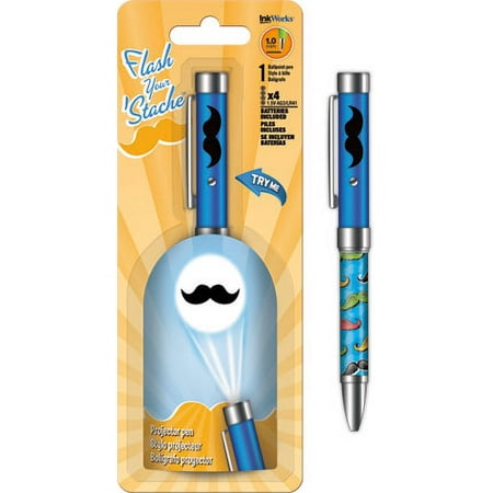 Projector Pen - Mustaches - Flashlight 1.0mm Ballpoint iw4015