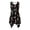 Pineapple Print, variant on HELLHERO Puppy Ice Cream Pattern Sleeveless Sundress, Side Pockets Asymmetric Hem Midi Dress with Irregular Hem Round Neck for Graduation